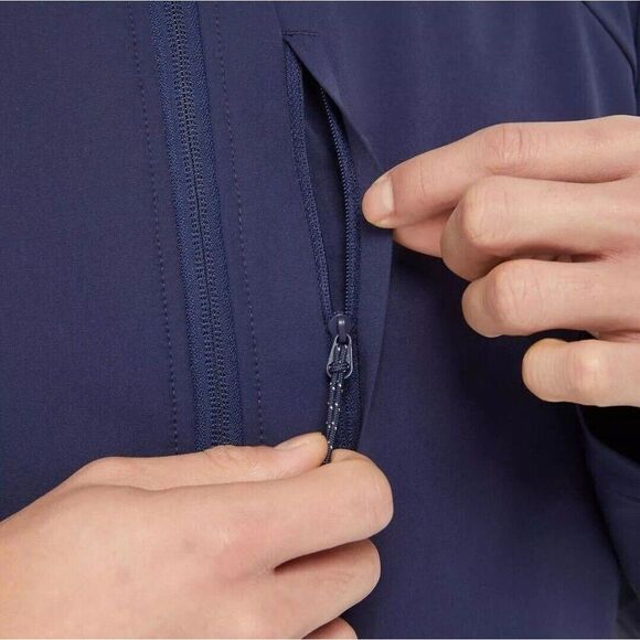 Kirkland Men’s 4-Way Stretch Water Wind Resistant Lightweight Jacket Navy Size L - Picture 5 of 11
